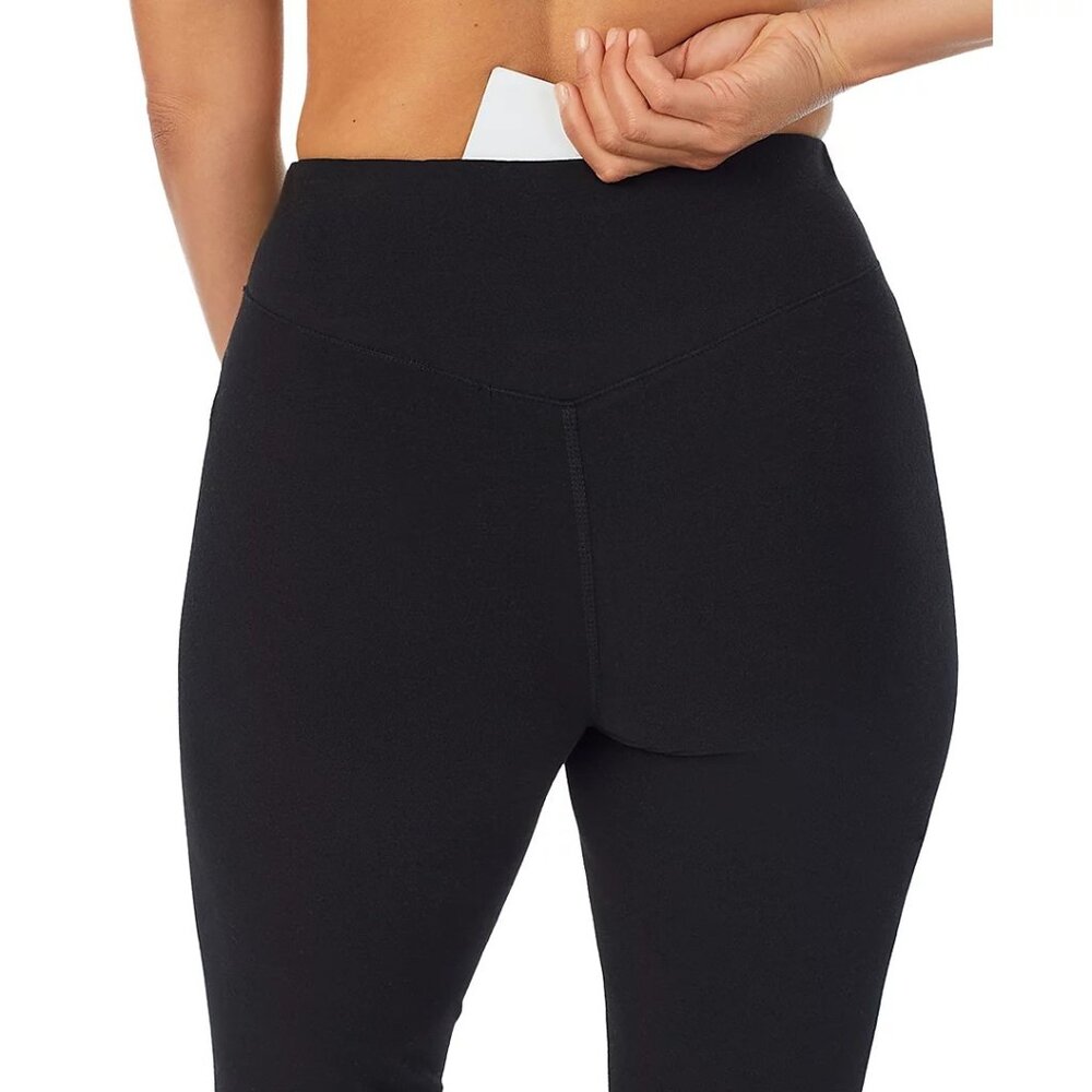 Cuddl Duds Women's Cottonwear High-Rise Wide-Waist Leggings (L) - Picture 2 of 4